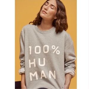 43. Everlane The 100% Human Typography Sweatshirt in Heather Grey